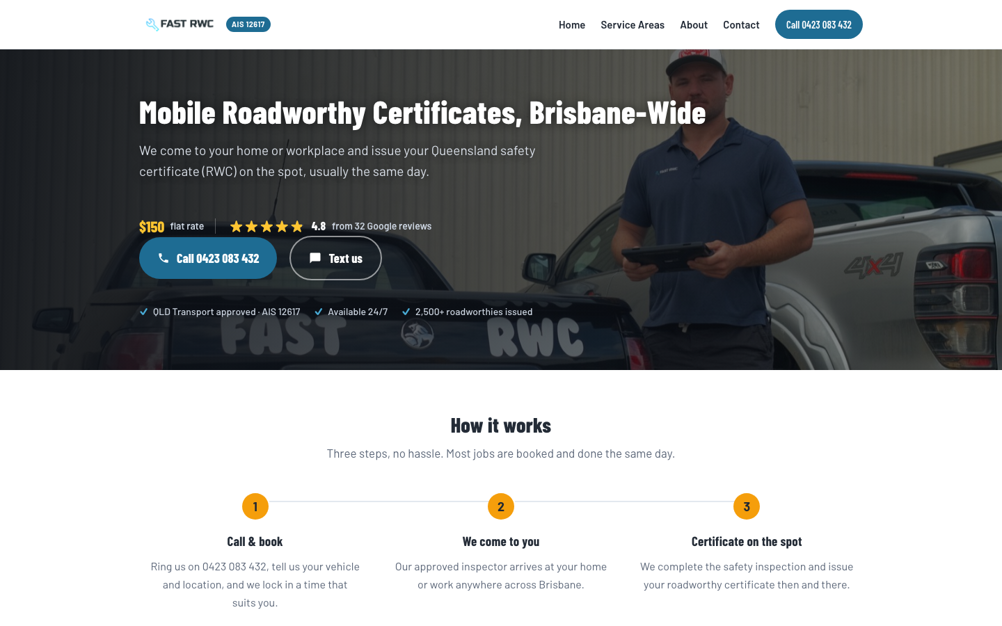 Fast RWC landing page